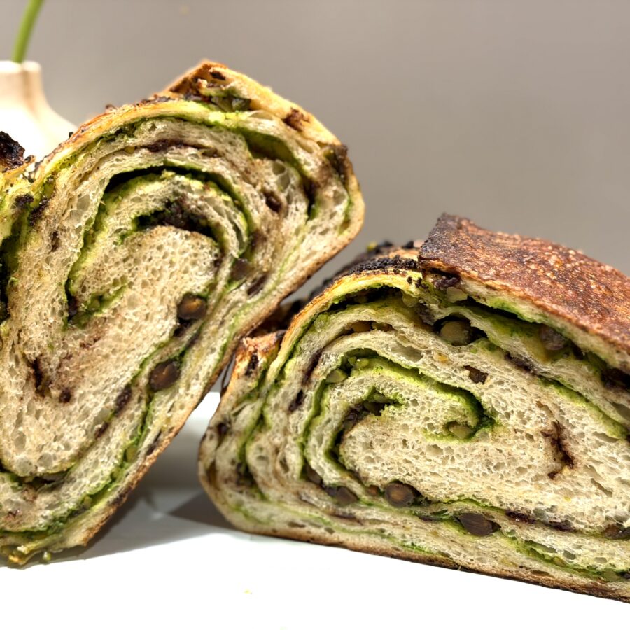 Pistachio chocolate chip loaf